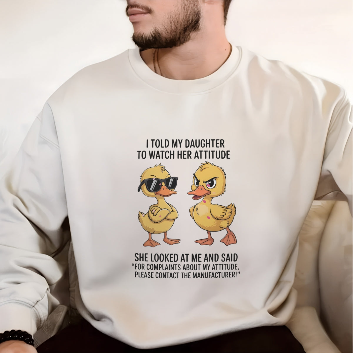 DTF Heat Transfer Iron On Sticker, Humorous & Sassy Parent Child Quote, For Playful Apparel And Lighthearted Family Occasions