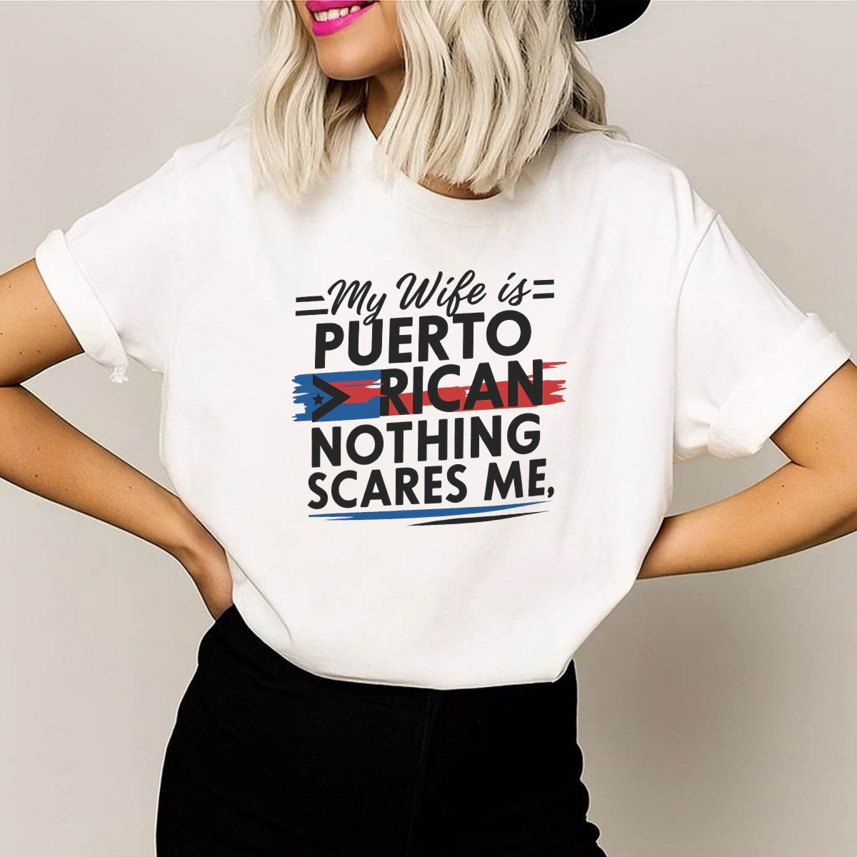 DTF Heat Transfer Iron On Sticker, Puerto Rican Pride Quote Graphic, for Cultural Apparel and Couple Merch