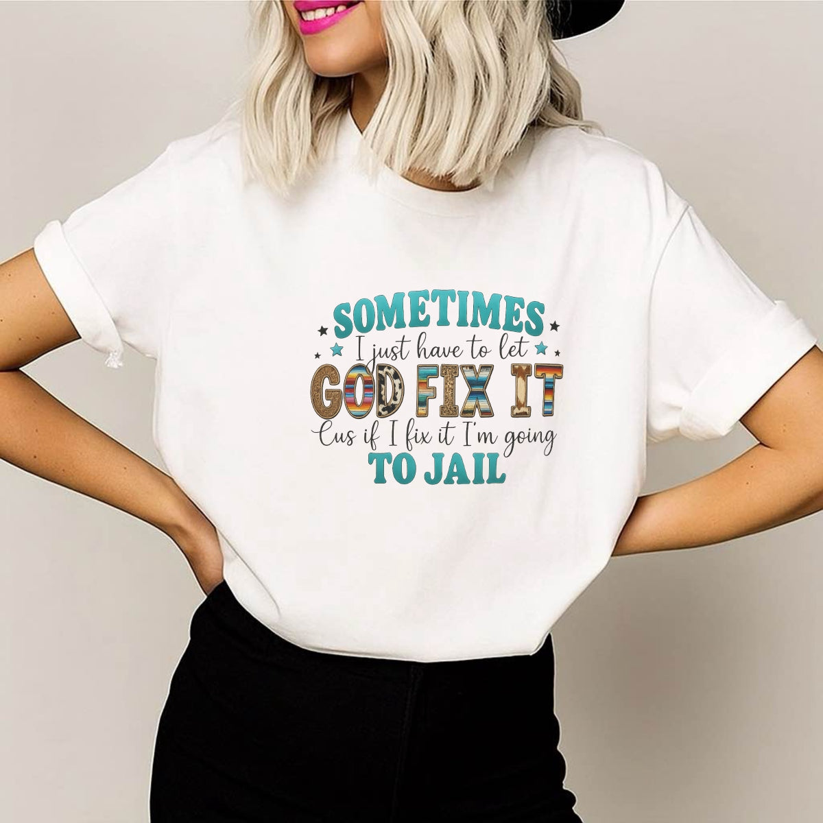 DTF Heat Transfer Iron On Sticker, Cool Raccoon Good Day Quote Graphic, for Humorous Apparel and Fun Decor