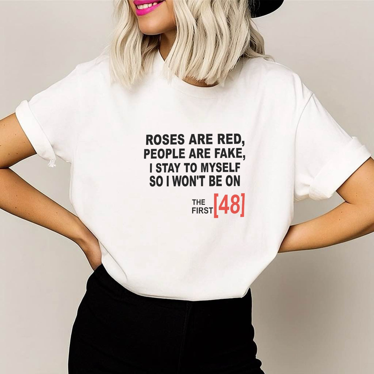 DTF Heat Transfer Iron On Sticker, Sarcastic Roses Are Red Quote Graphic, for Edgy Apparel and Bold Deco
