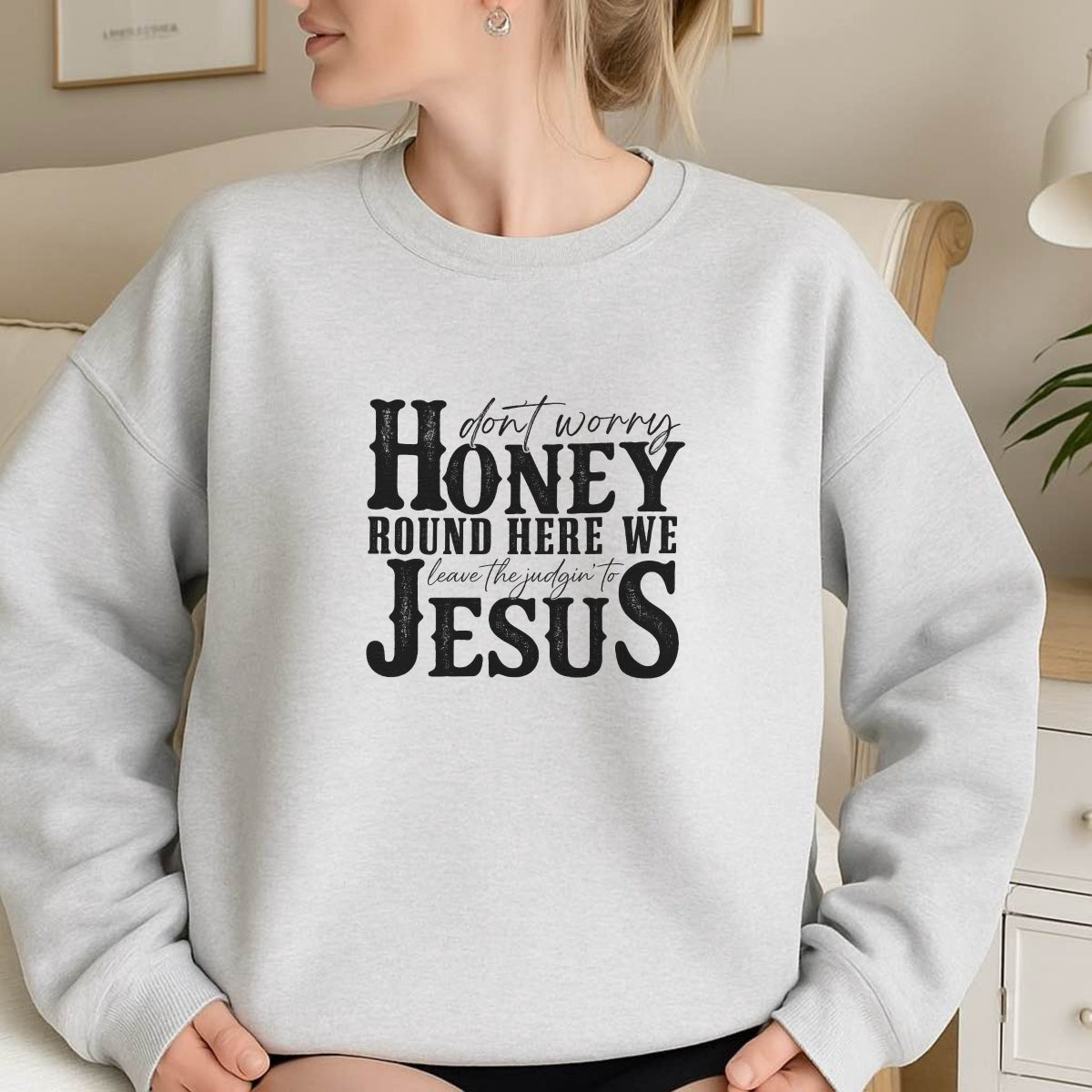 DTF Heat Transfer Iron On Sticker, Retro Religious Quote Graphic, for Faith - Based Apparel and Southern - Charm Decor