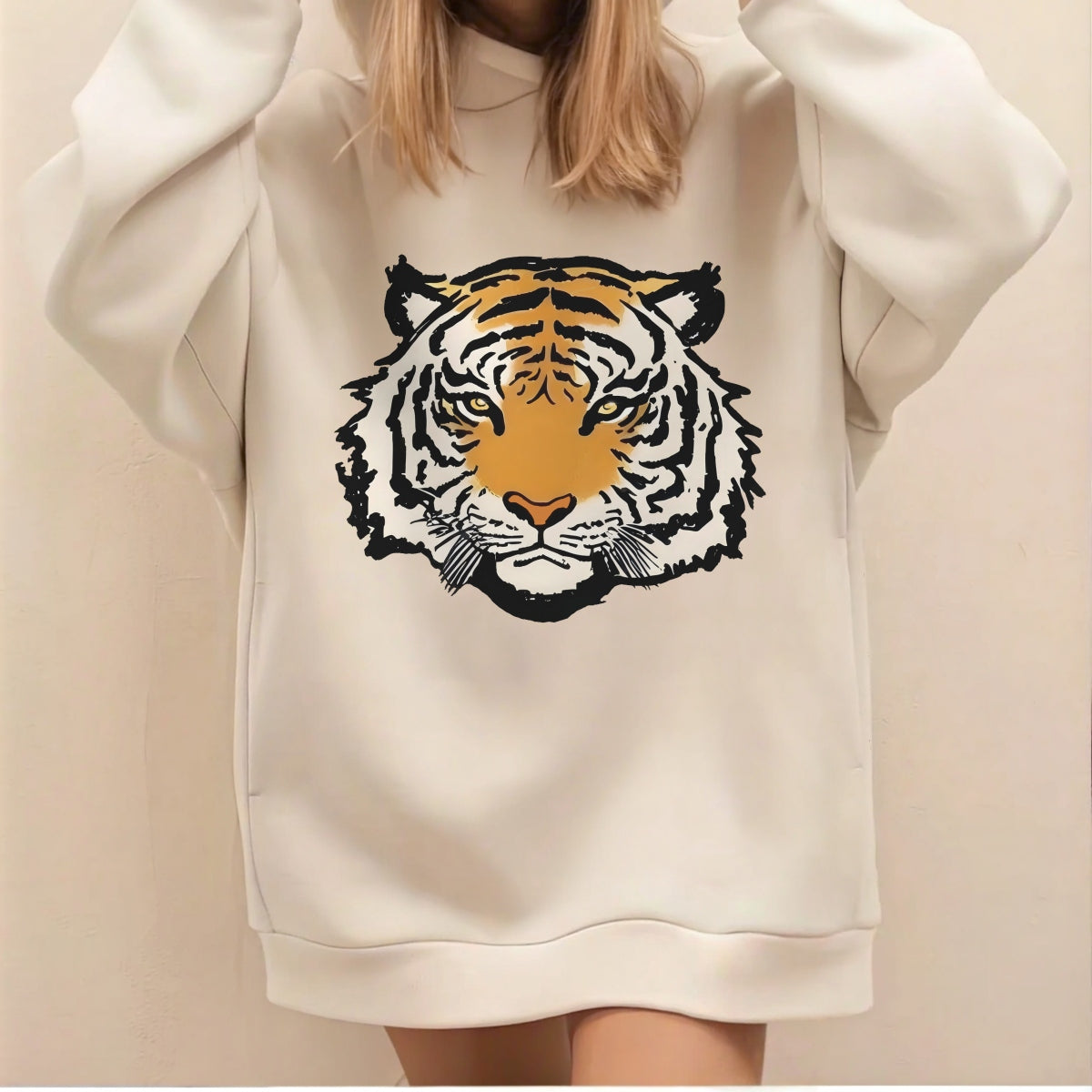 DTF Heat Transfer Iron On Sticker Bold Tiger Design Animal Pattern Sublimation Transfer for Apparel Home Decor
