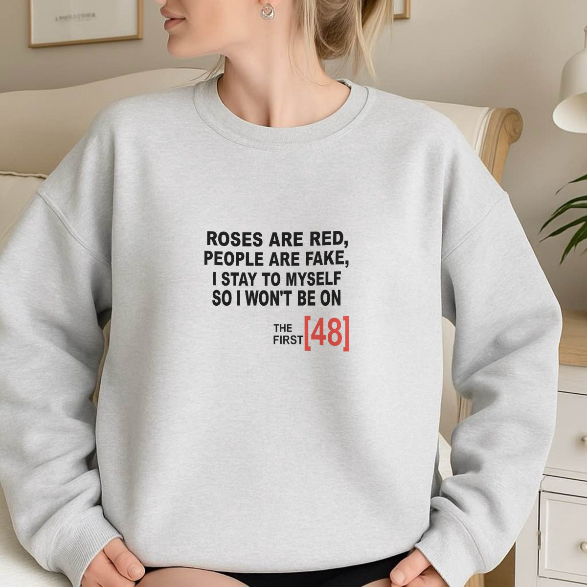 DTF Heat Transfer Iron On Sticker, Sarcastic Roses Are Red Quote Graphic, for Edgy Apparel and Bold Deco