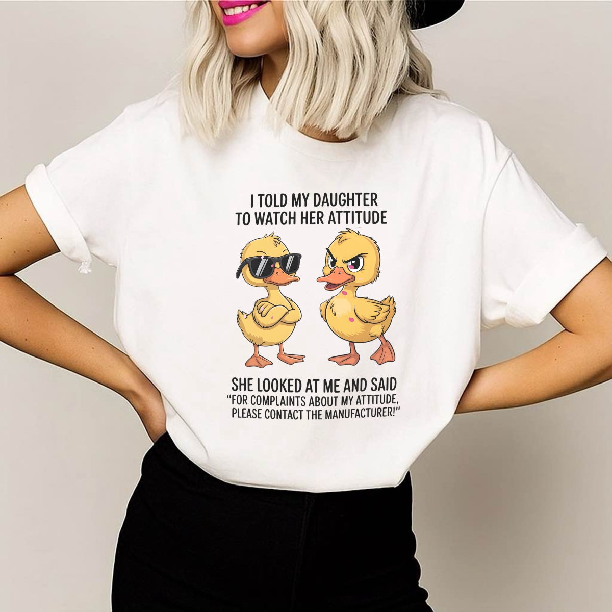 DTF Heat Transfer Iron On Sticker, Humorous & Sassy Parent Child Quote, For Playful Apparel And Lighthearted Family Occasions