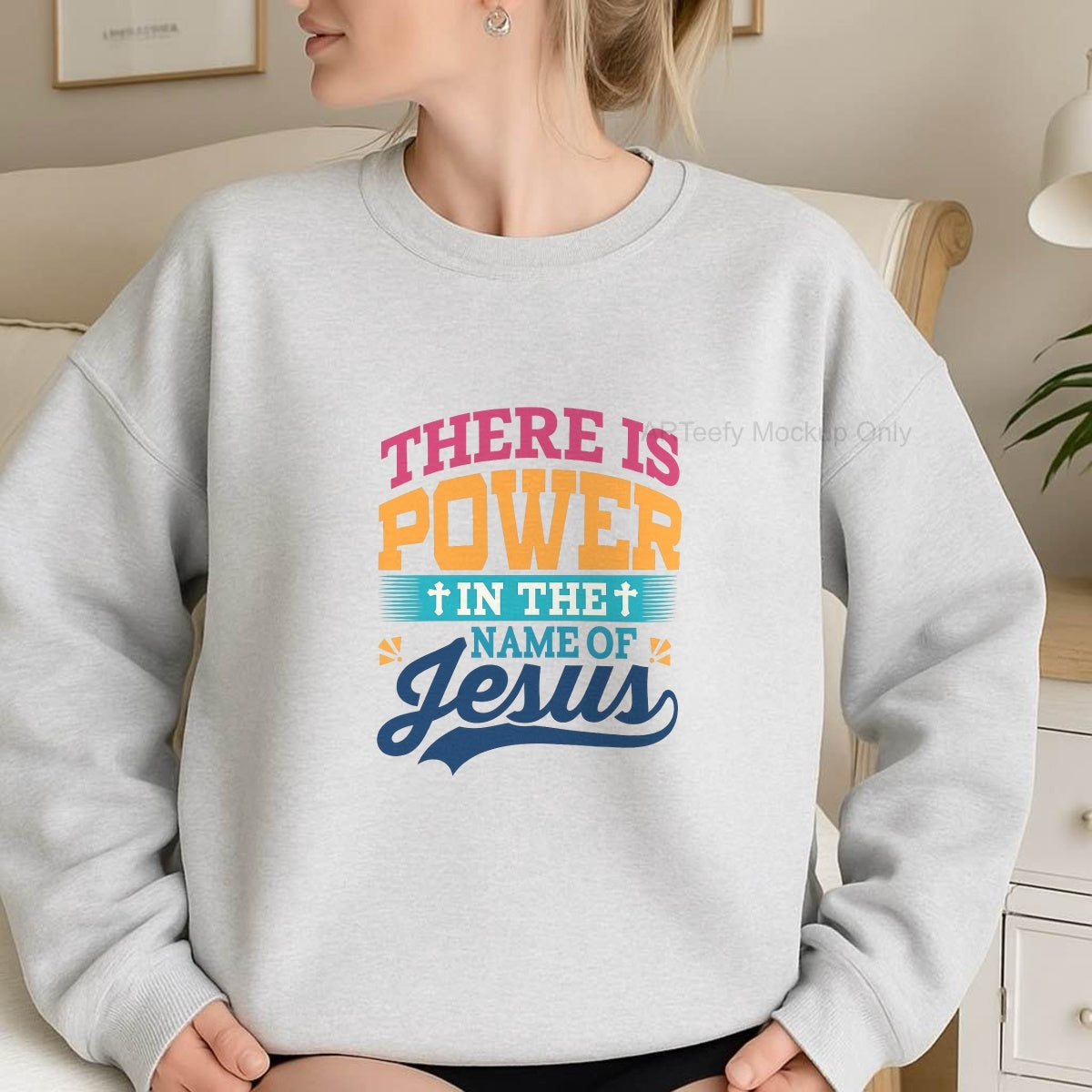 DTF Heat Transfer Iron On Sticker, Inspirational Religious Slogan Graphic, For Faith Based Apparel And Church Event Decor