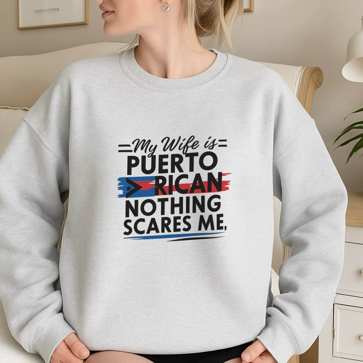 DTF Heat Transfer Iron On Sticker, Puerto Rican Pride Quote Graphic, for Cultural Apparel and Couple Merch