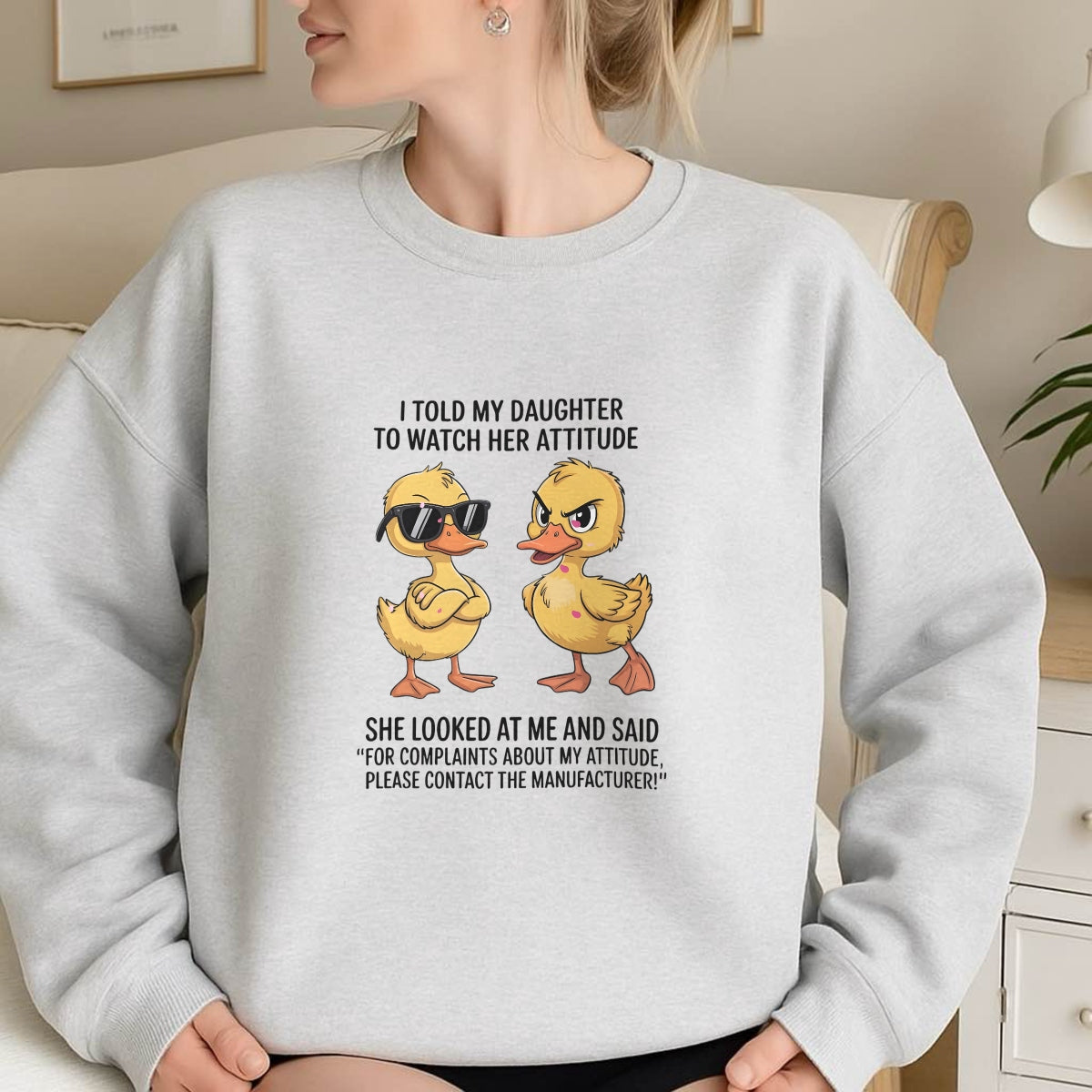 DTF Heat Transfer Iron On Sticker, Humorous & Sassy Parent Child Quote, For Playful Apparel And Lighthearted Family Occasions