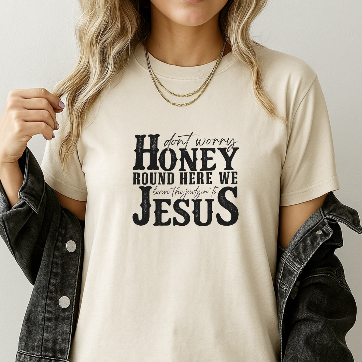 DTF Heat Transfer Iron On Sticker, Retro Religious Quote Graphic, for Faith - Based Apparel and Southern - Charm Decor