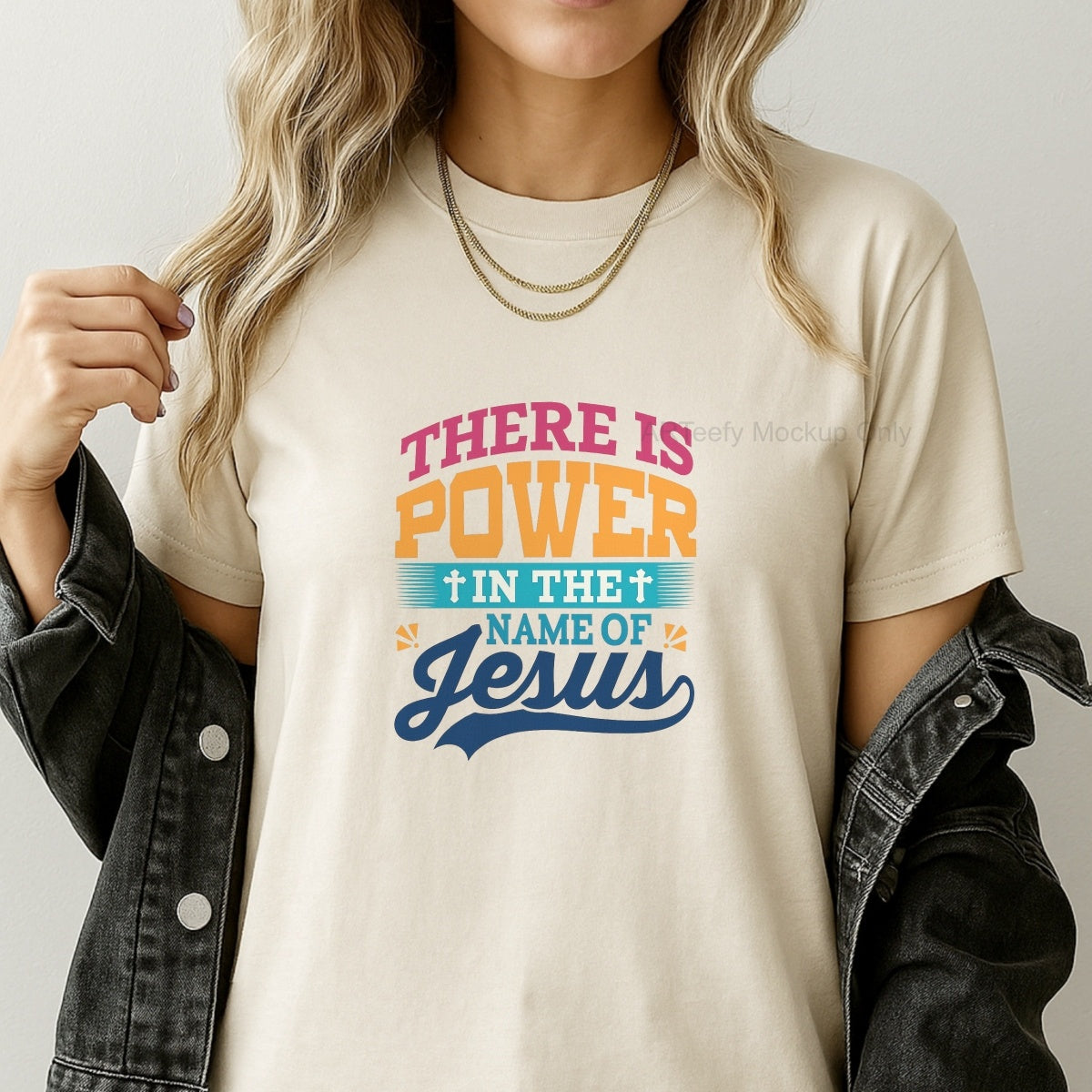 DTF Heat Transfer Iron On Sticker, Inspirational Religious Slogan Graphic, For Faith Based Apparel And Church Event Decor