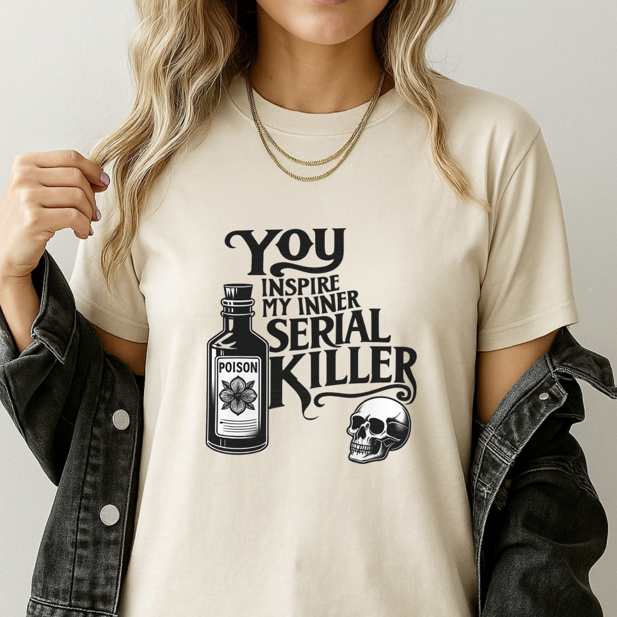DTF Heat Transfer Iron On Sticker, Dark Humor Serial Killer - Themed Graphic, For Edgy Apparel And Alternative Lifestyle Events