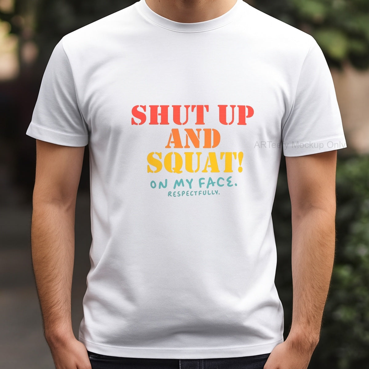 DTF Heat Transfer Iron On Sticker, Bold Fitness Slogan Graphic, For Gym Apparel And Workout Themed Decor