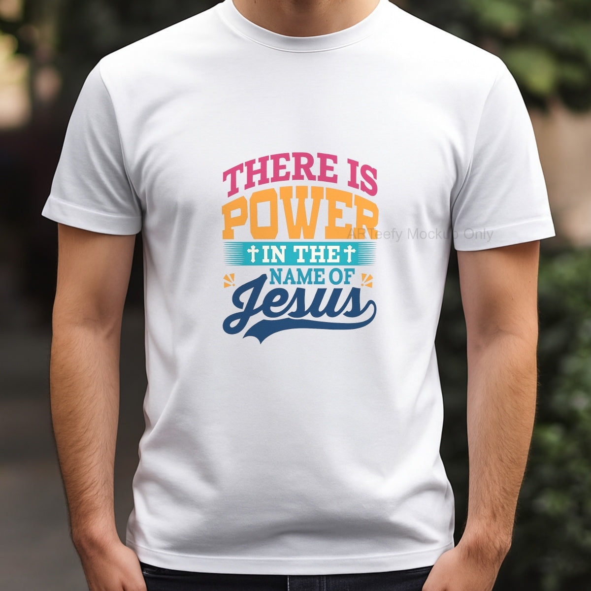 DTF Heat Transfer Iron On Sticker, Inspirational Religious Slogan Graphic, For Faith Based Apparel And Church Event Decor