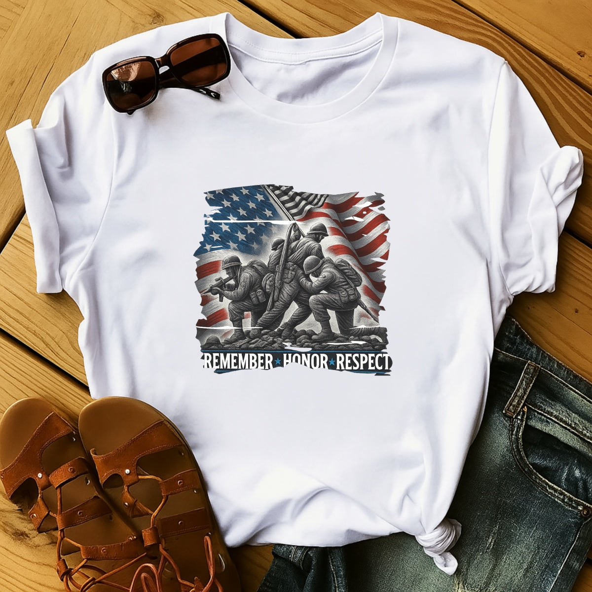 DTF Heat Transfer Iron On Sticker, Patriotic Gnome 4th of July Graphic, for Independence Day Apparel and Celebration Decor