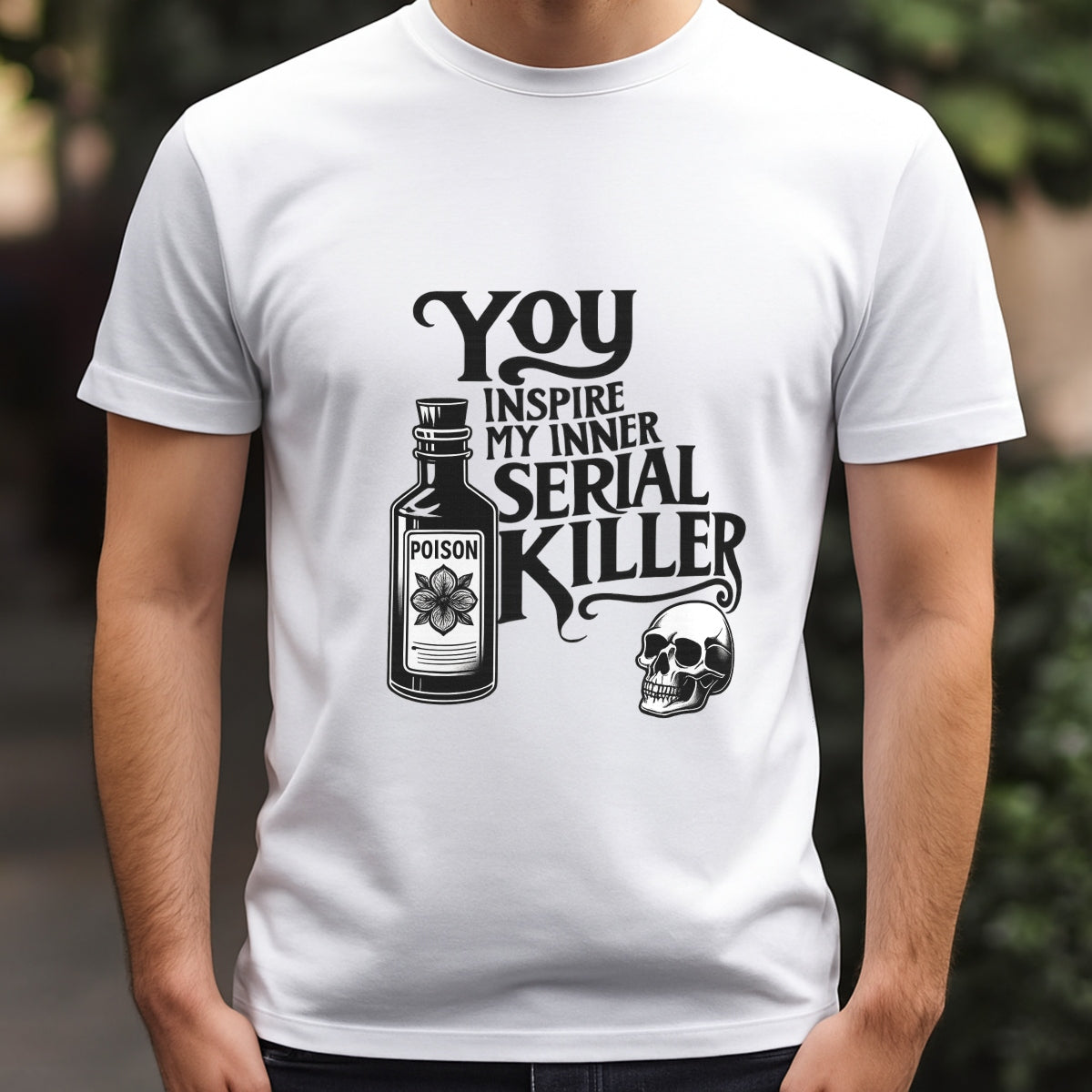 DTF Heat Transfer Iron On Sticker, Dark Humor Serial Killer - Themed Graphic, For Edgy Apparel And Alternative Lifestyle Events