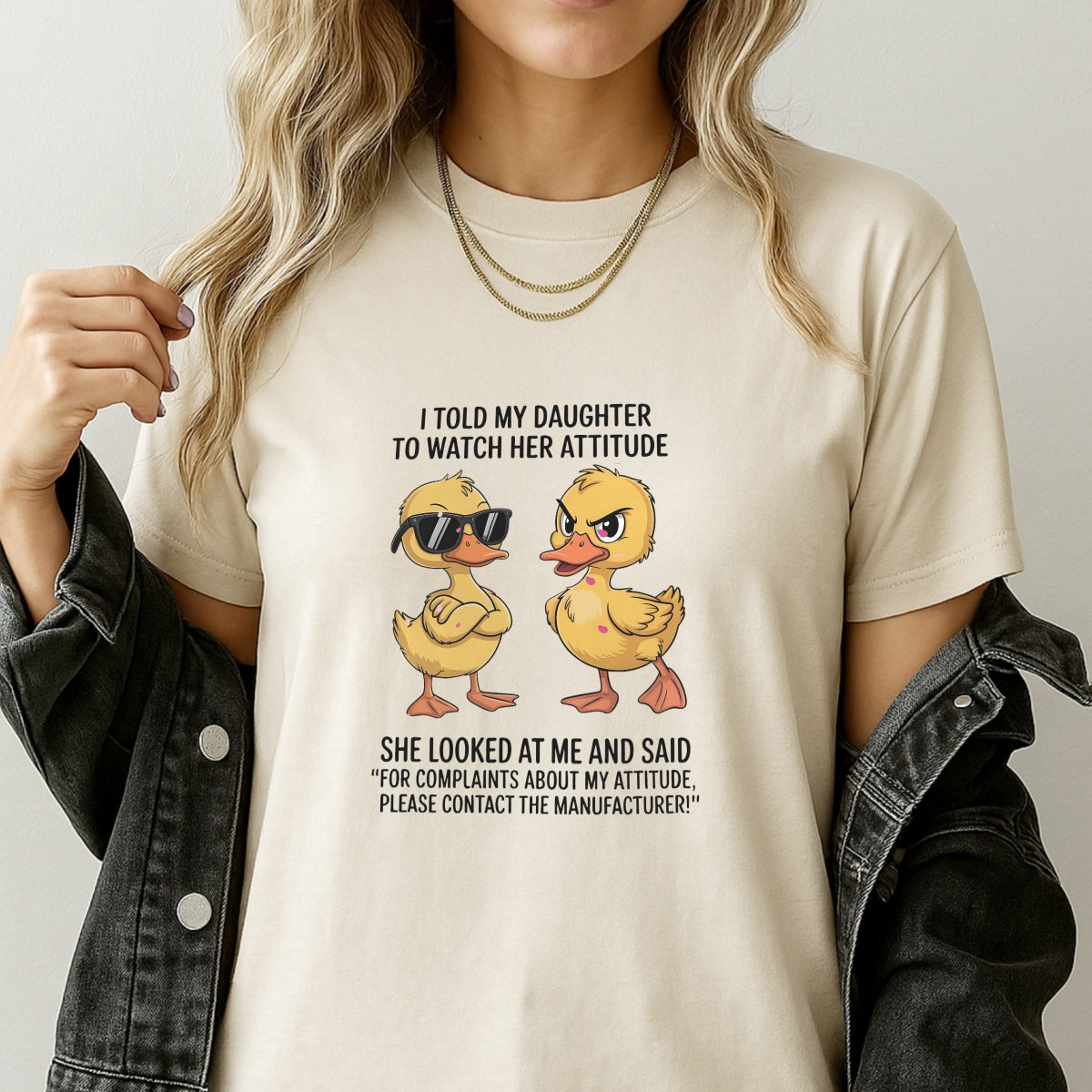 DTF Heat Transfer Iron On Sticker, Humorous & Sassy Parent Child Quote, For Playful Apparel And Lighthearted Family Occasions