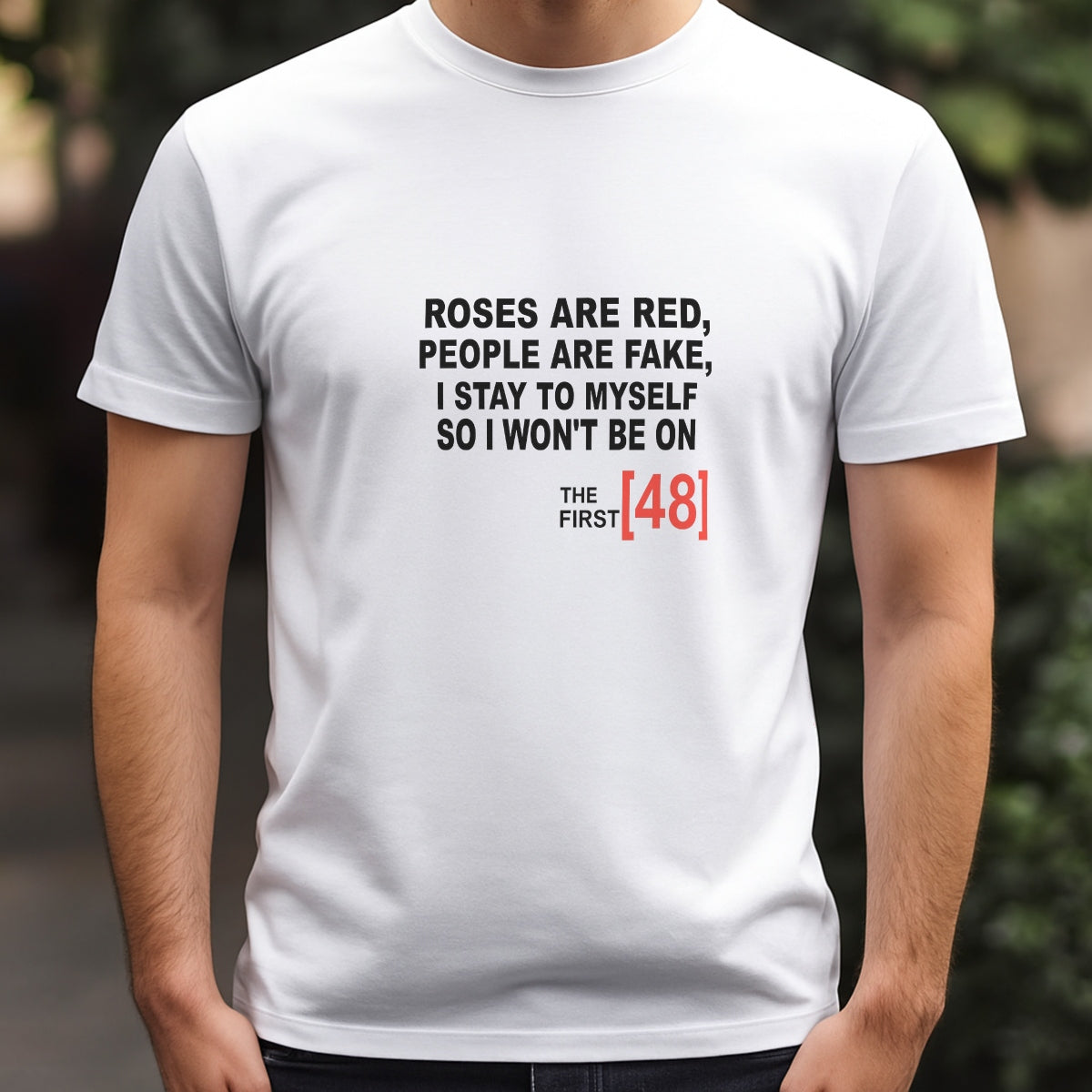 DTF Heat Transfer Iron On Sticker, Sarcastic Roses Are Red Quote Graphic, for Edgy Apparel and Bold Deco