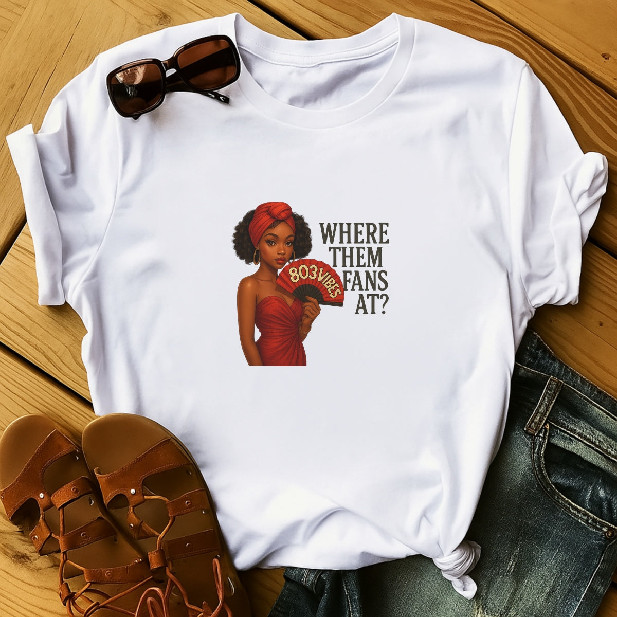 DTF Heat Transfer Iron On Sticker, Vibrant “803VIBES” Fan Graphic, for Trendy Apparel and Event - Related Decor