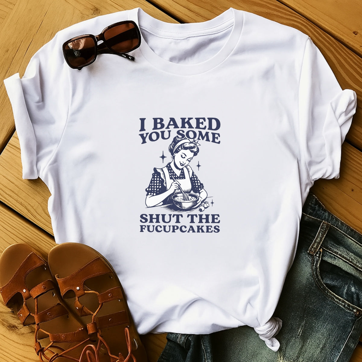 DTF Heat Transfer Iron TransferIron On Sticker, Sarcastic Baking Lady Graphic, For Humorous Apparel And Kitchen Decor