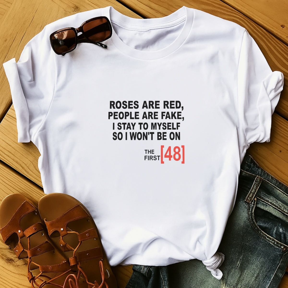 DTF Heat Transfer Iron On Sticker, Sarcastic Roses Are Red Quote Graphic, for Edgy Apparel and Bold Deco