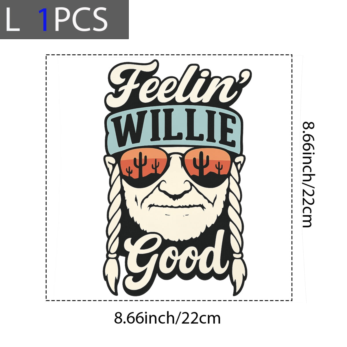 DTF Heat Transfer Iron On Sticker, Country Music Inspired Graphic, for Music Lover Apparel and Retro Decor