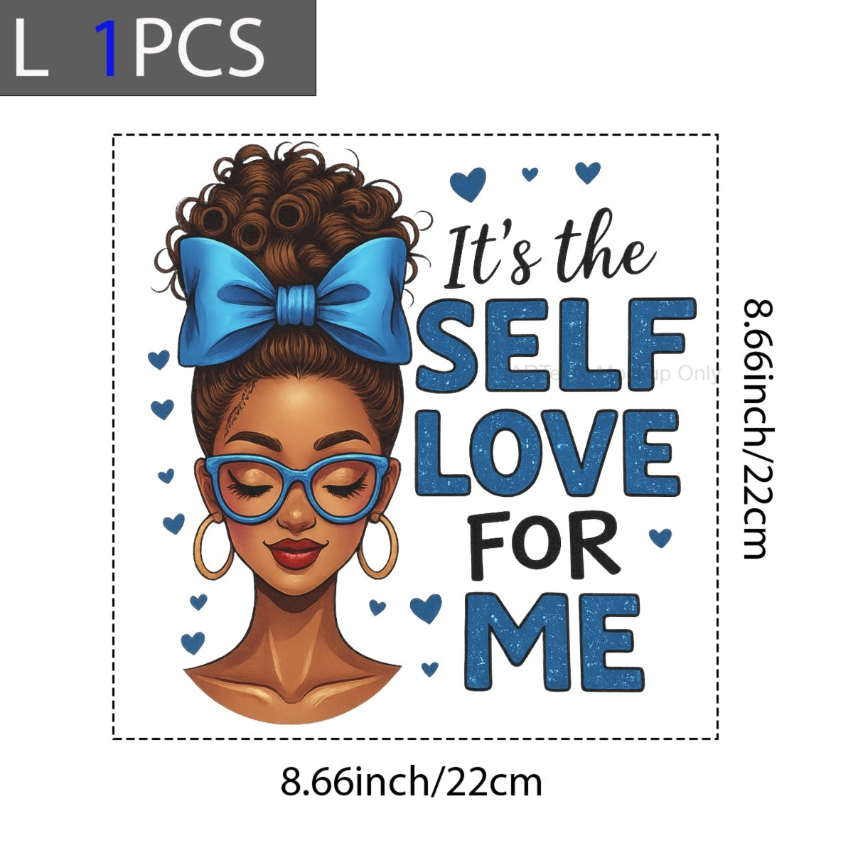 DTF Heat Transfer Iron On Sticker, Empowering Self  Love Graphic, For Motivational Apparel And Self Care Decor