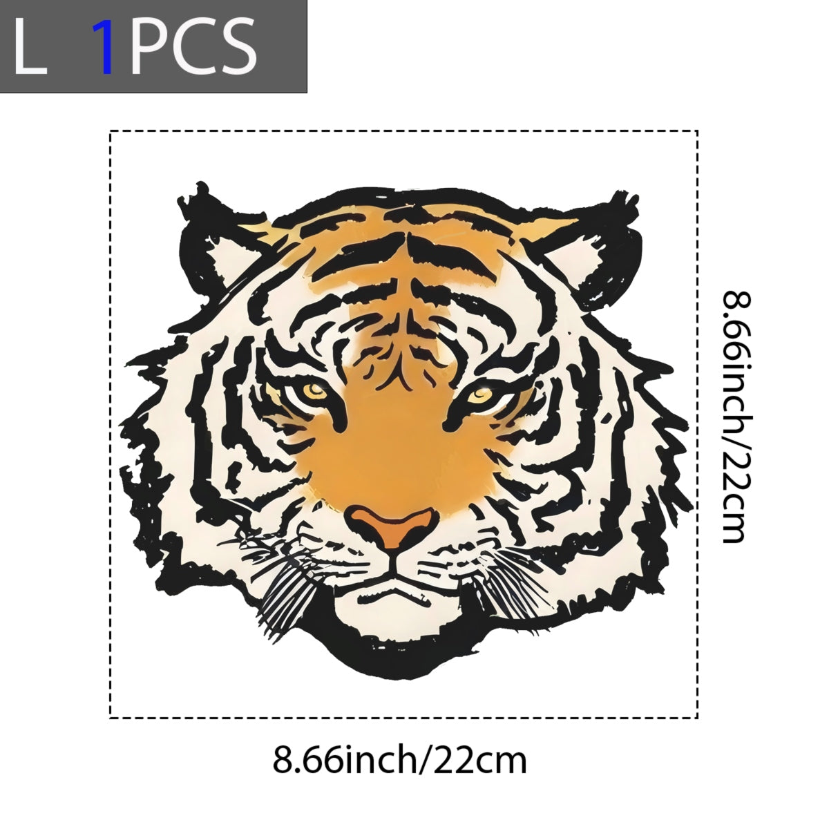 DTF Heat Transfer Iron On Sticker Bold Tiger Design Animal Pattern Sublimation Transfer for Apparel Home Decor