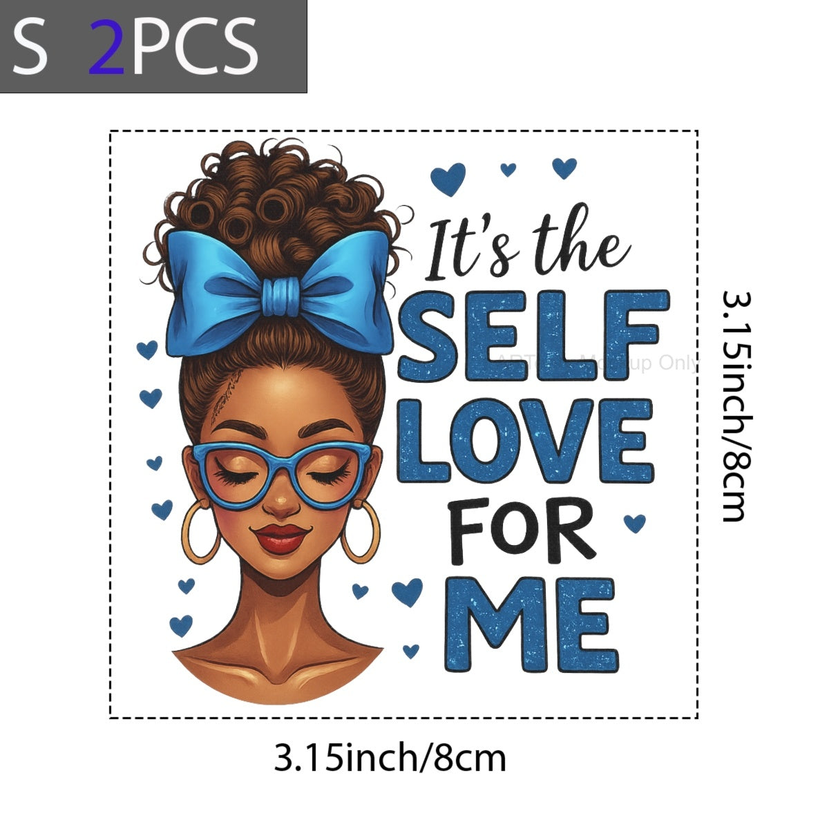 DTF Heat Transfer Iron On Sticker, Empowering Self  Love Graphic, For Motivational Apparel And Self Care Decor