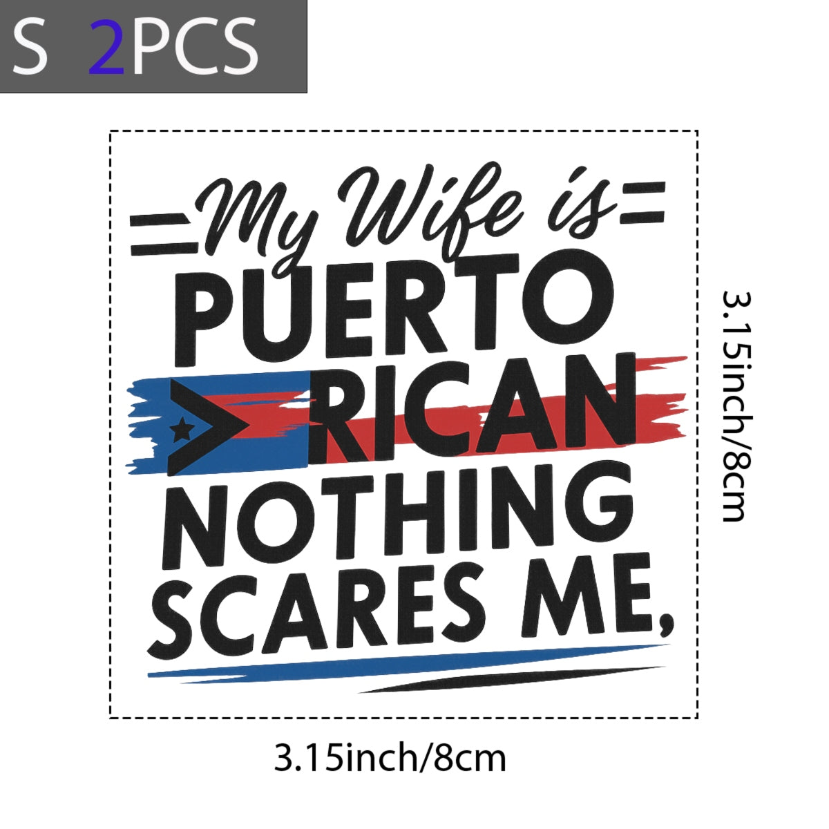 DTF Heat Transfer Iron On Sticker, Puerto Rican Pride Quote Graphic, for Cultural Apparel and Couple Merch