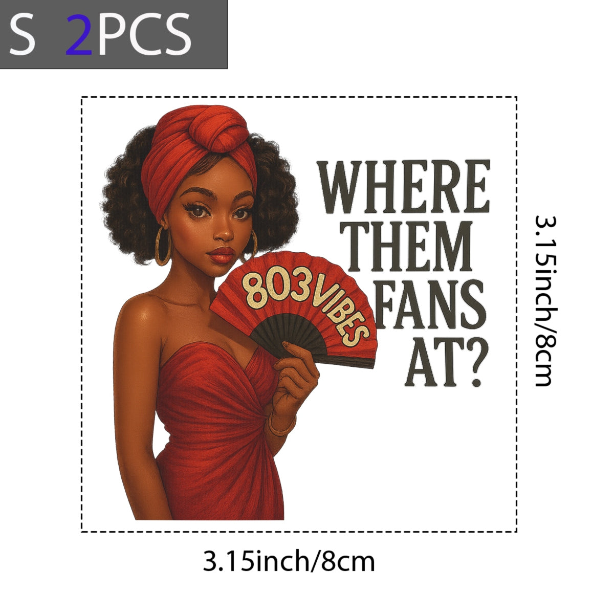 DTF Heat Transfer Iron On Sticker, Vibrant “803VIBES” Fan Graphic, for Trendy Apparel and Event - Related Decor