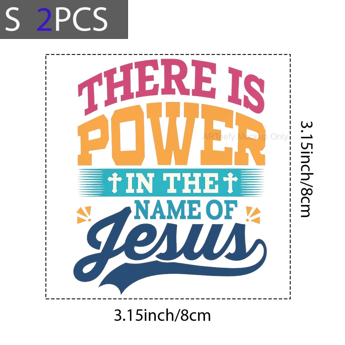 DTF Heat Transfer Iron On Sticker, Inspirational Religious Slogan Graphic, For Faith Based Apparel And Church Event Decor