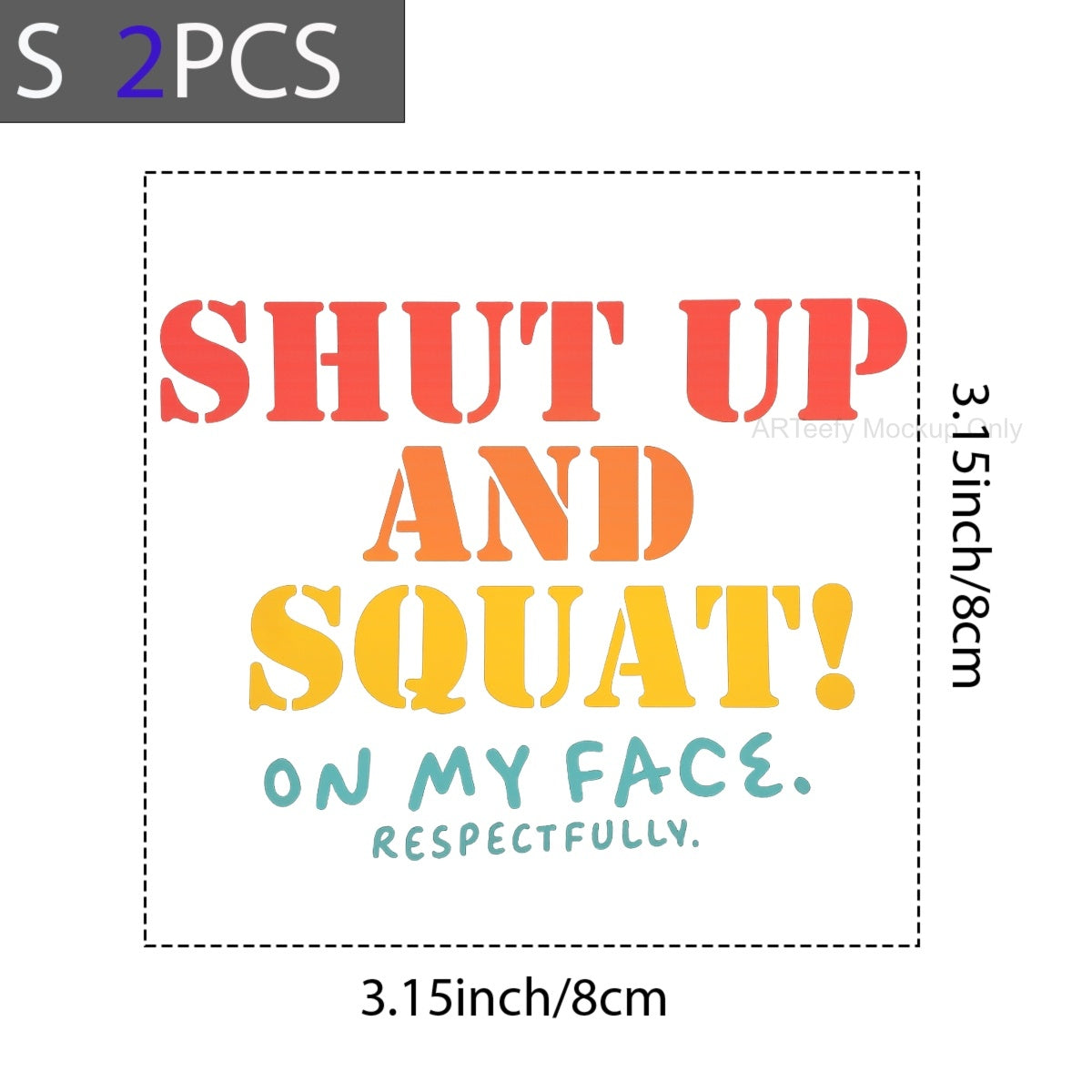 DTF Heat Transfer Iron On Sticker, Bold Fitness Slogan Graphic, For Gym Apparel And Workout Themed Decor