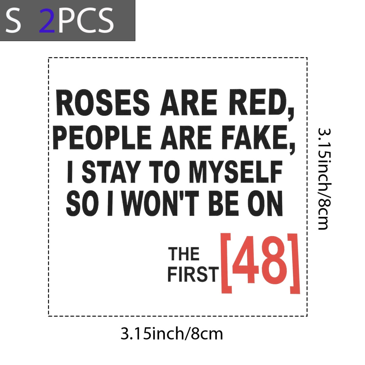 DTF Heat Transfer Iron On Sticker, Sarcastic Roses Are Red Quote Graphic, for Edgy Apparel and Bold Deco