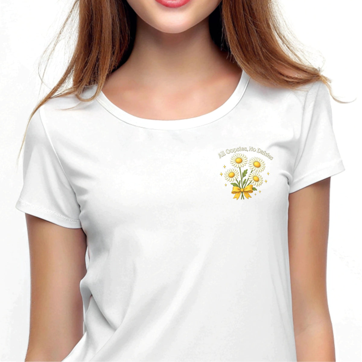 DTF Iron On Transfer for T-Shirts , Retro Daisy Flower Graphic Heat Press Decal , Cute Aesthetic Floral Print , DIY Heat Transfer for Shirts, Tote Bags, Hoodies