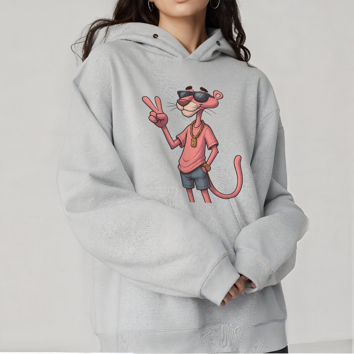DTF Heat Transfer Iron On Sticker,  Cool Panther Cartoon Character Stickers for T-Shirts and Jeans