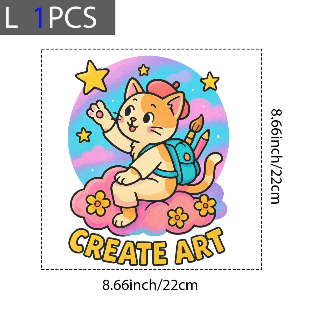 Little Explorer DTF Iron On Transfers for T-Shirts,Cute Astronaut, Cat Artist, and Starry Sky Boy Designs, Heat Press Ready DIY Patches for Clothes, Tote Bags, Hoodies