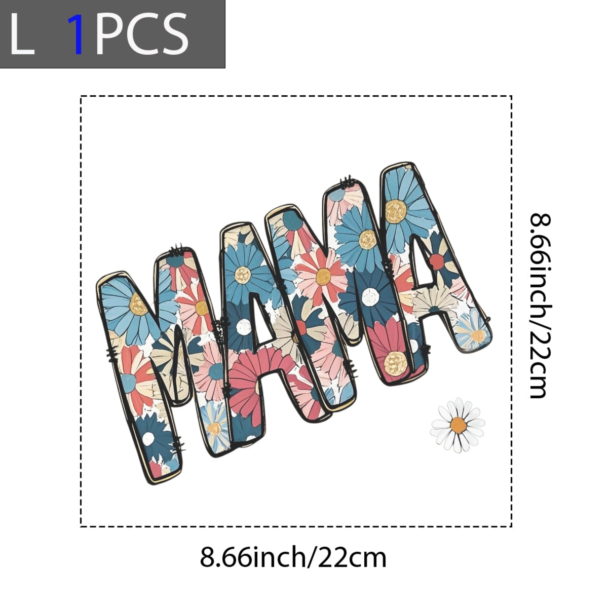 DTF Heat Transfer Iron On Sticker , Floral, Checkered, Mothers Day Gift for T-Shirts, Tote Bags
