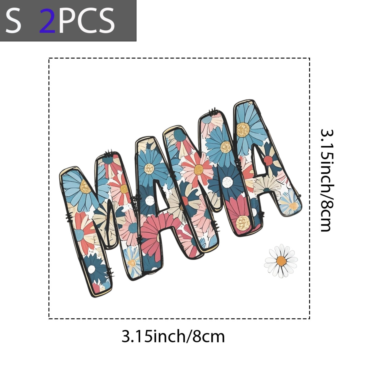 DTF Heat Transfer Iron On Sticker , Floral, Checkered, Mothers Day Gift for T-Shirts, Tote Bags
