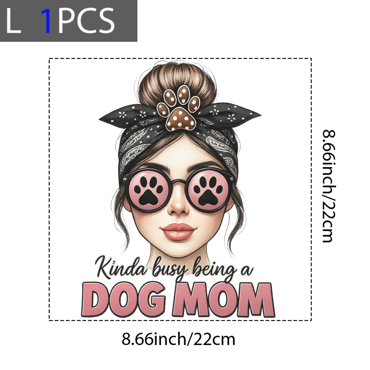 DTF Heat Transfer Iron On Sticker - Dog Paw Print Design - For Dog Mom Lifestyle & Pet - Themed Events
