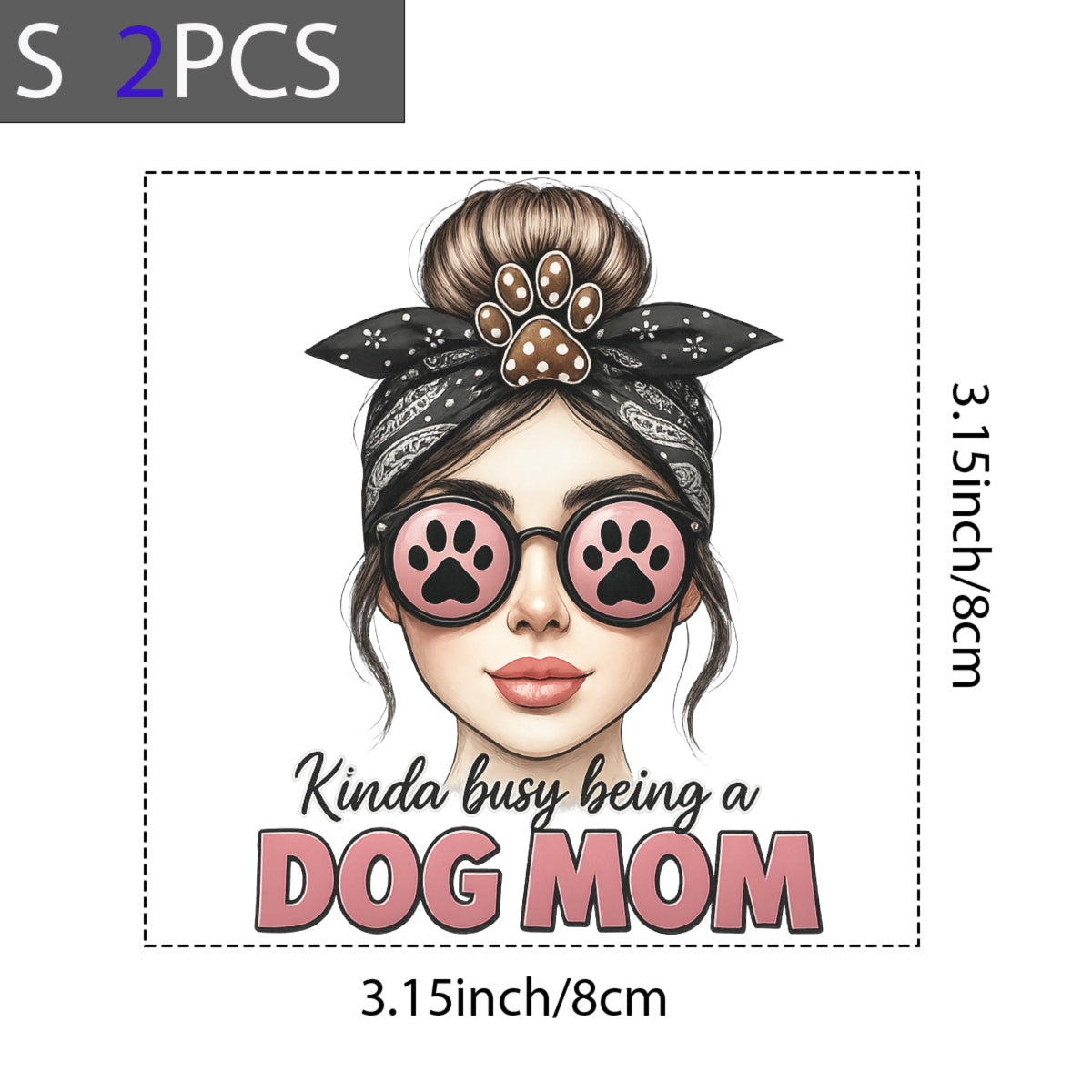 DTF Heat Transfer Iron On Sticker - Dog Paw Print Design - For Dog Mom Lifestyle & Pet - Themed Events