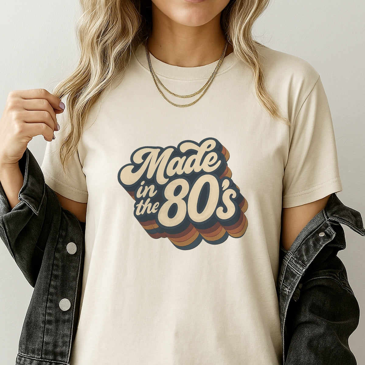 Bold 'Made in the 80’s' Iron-On Patch,Retro Neon-Style, Washable DTF Transfer for DIY Shirts,Colorful 80s Design for T-Shirts, Hoodies