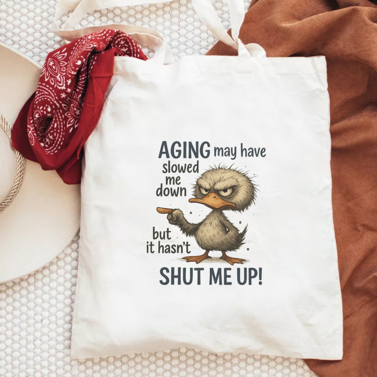 DTF Heat Transfer Iron On Sticker, "I'm Not Old, I'm Just Seasoned", Retro Duck Humor Shirts