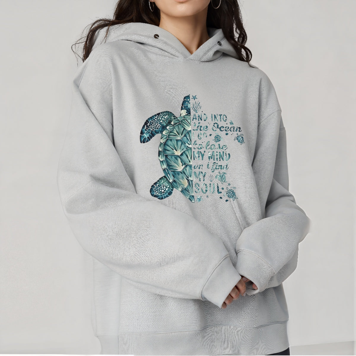 Ocean-Inspired DTF Heat Transfer Vinyl Decal,Sea Turtle & Shell Design for DIY T-Shirts, Pillow Embellishments & Crafts