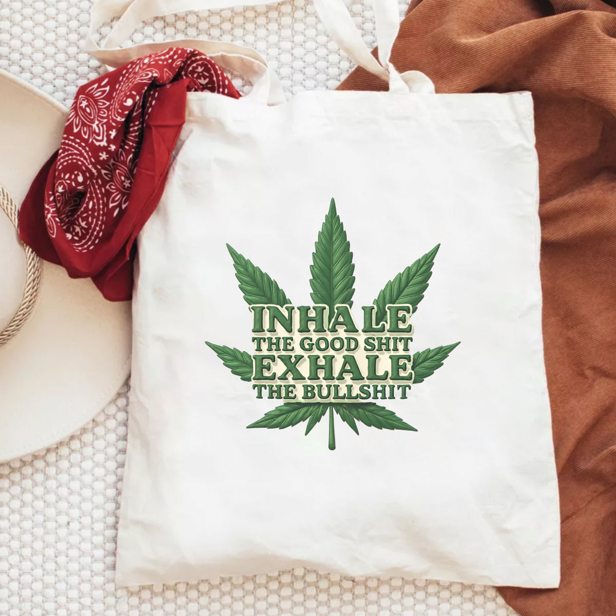 Funny Weed Shirt Transfer , Inhale the Good Sht Exhale the Bullsht Iron-On Patch , Heat Transfer for DIY T-Shirts, Hoodies, Tote Bags