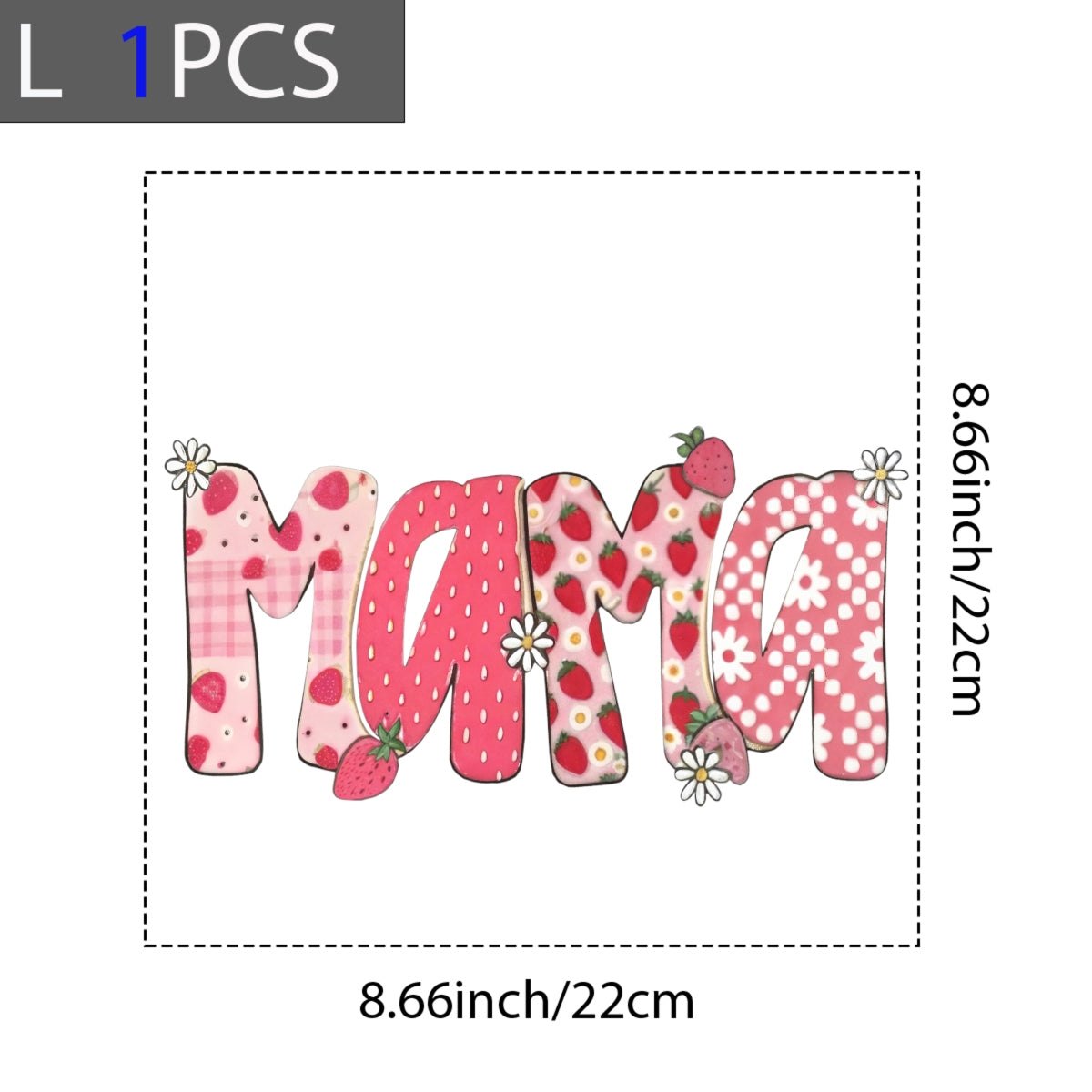 DTF Heat Transfer Iron On Sticker , Floral, Checkered, Mothers Day Gift for T-Shirts, Tote Bags