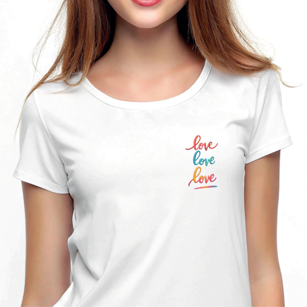 3D LOVE Iron-On Transfer Patch,Colorful Gradient Heat Press Decal for DIY T-Shirts, Hoodies & Gifts
