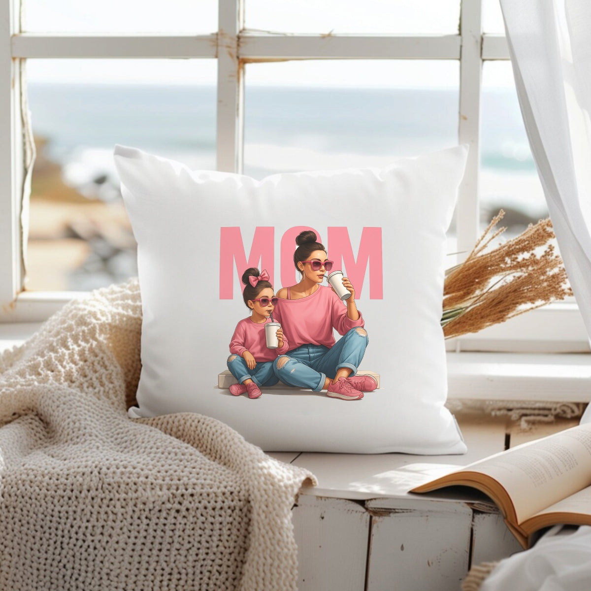 Mom and Daughter Matching Outfits Iron On Transfer ,  Cute Mother’s Day Heat Press Design for T-Shirts, DIY Gift
