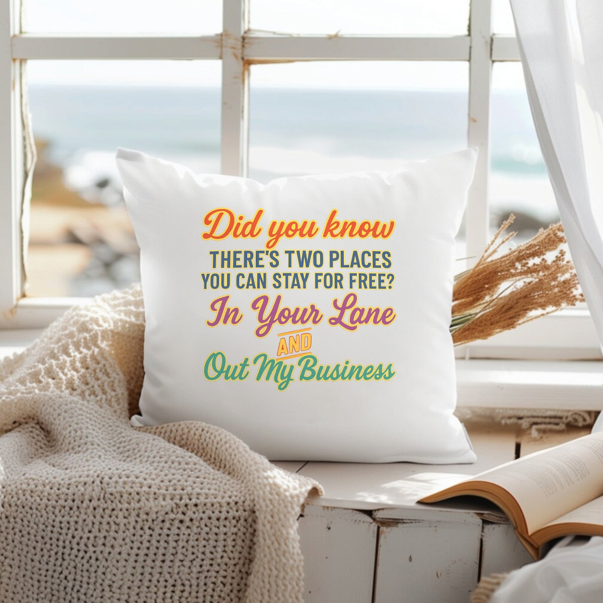 Funny Quote DTF Transfer ,  'Stay in Your Lane and Out My Business' ,  Funny Heat Transfer for T-Shirts, Hoodies, Tote Bags , Colorful Iron-On Decal for DIY Apparel , Ready to Press