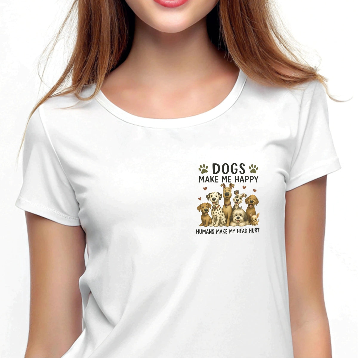 Funny Dog DTF Iron On Transfer for T-Shirts,Cute Pet Lover Heat Press Decal, DTF Print for DIY Shirts, Tote Bags