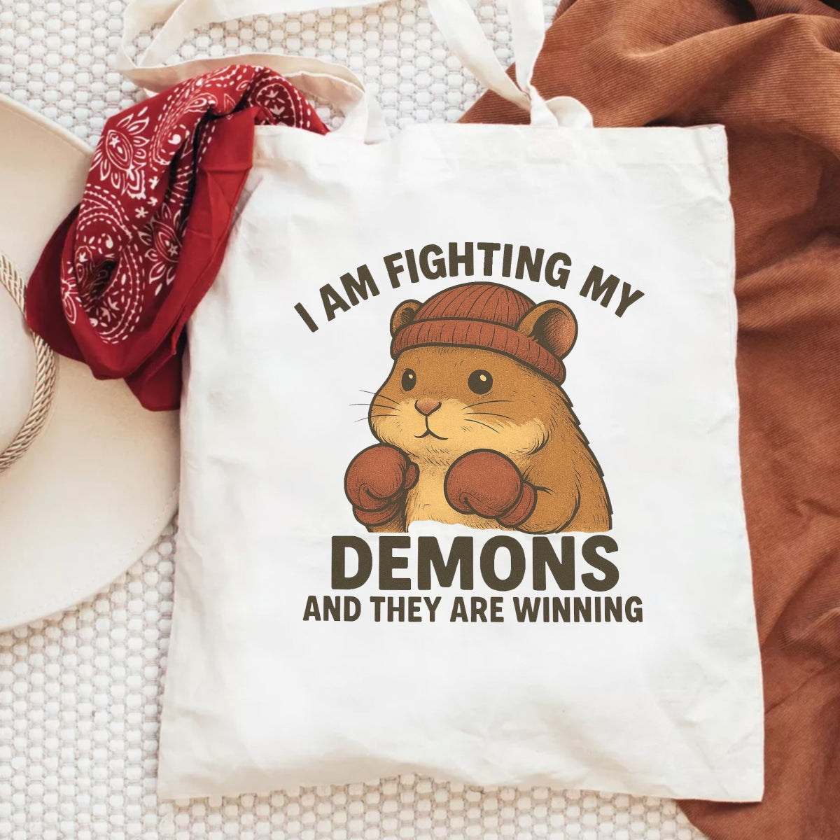 Cute Carton Fighting Hamster Iron On Heat Transfers Vinyl For T Shirts DIY Clothing T-Shirt Mask Jeans Backpack Hats Pillow - Washable Heat Transfer Stickers - For Crafters & DIY Enthusiasts