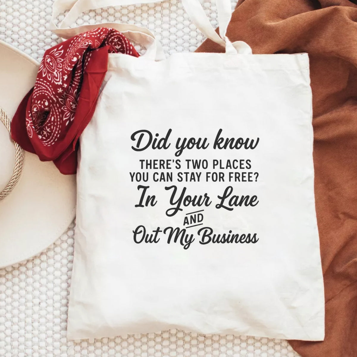 Funny Quote DTF Transfer ,  'Stay in Your Lane and Out My Business' ,  Funny Heat Transfer for T-Shirts, Hoodies, Tote Bags , Colorful Iron-On Decal for DIY Apparel , Ready to Press